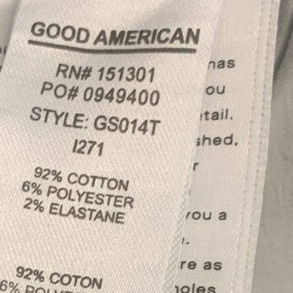 Good American Jeans 24 Blue Straight Leg High Rise Stretch Denim Med Wash NWOT - Picture 8 of 10